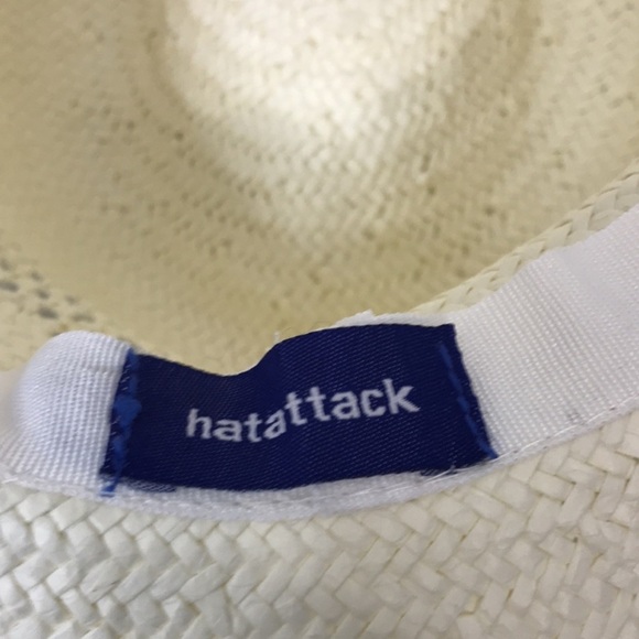 Hat Attack White Beach Hat with Colorful Pom-Poms os - Picture 7 of 10